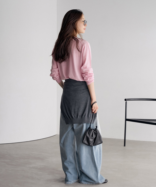 plage(プラージュ)の「Super Wide Denim パンツ(デニムパンツ・レディース・ブルー系その他・34/38/36)」の8枚目の写真