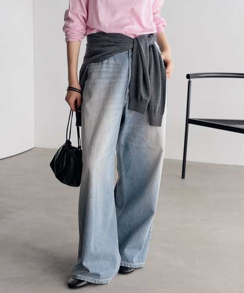 plage(プラージュ)の「Super Wide Denim パンツ(デニムパンツ・レディース・ブルー系その他・34/38/36)」の9枚目の写真