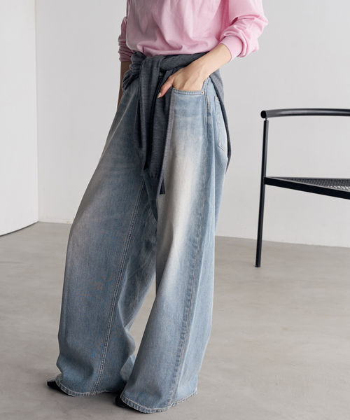 plage(プラージュ)の「Super Wide Denim パンツ(デニムパンツ・レディース・ブルー系その他・34/38/36)」の10枚目の写真
