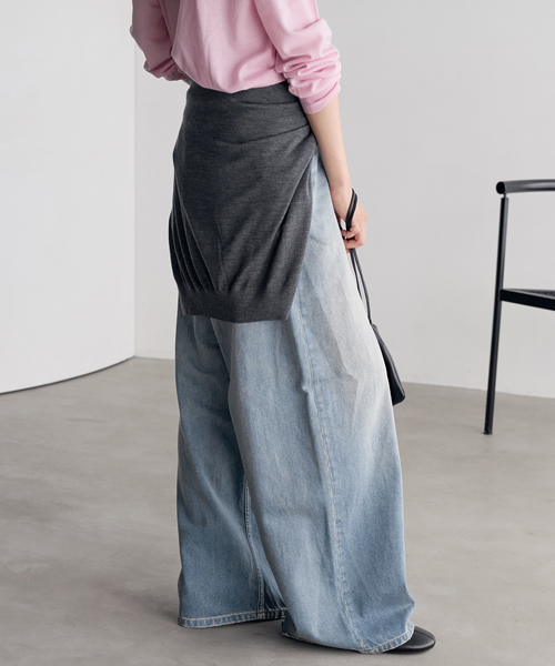 plage(プラージュ)の「Super Wide Denim パンツ(デニムパンツ・レディース・ブルー系その他・34/38/36)」の11枚目の写真