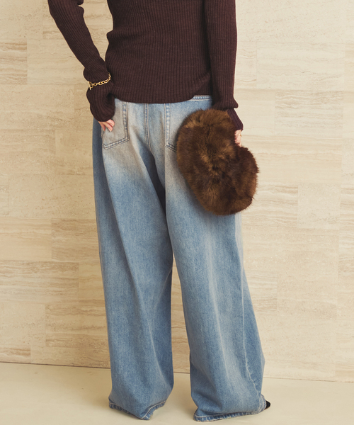 plage(プラージュ)の「Super Wide Denim パンツ(デニムパンツ・レディース・ブルー系その他・34/38/36)」の19枚目の写真