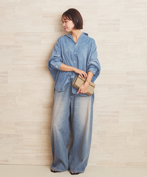 plage(プラージュ)の「Super Wide Denim パンツ(デニムパンツ・レディース・ブルー系その他・34/38/36)」の20枚目の写真