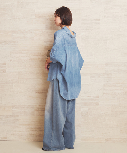 plage(プラージュ)の「Super Wide Denim パンツ(デニムパンツ・レディース・ブルー系その他・34/38/36)」の21枚目の写真