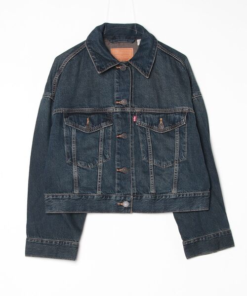 Levi's(リーバイス)の「LEVIS/LOOSE CROP TRUCKER(ブルゾン・レディース・ブルー/ネイビー・S)」の2枚目の写真