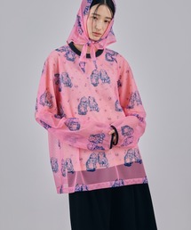 NON TOKYO ノントーキョー 花柄メッシュ長袖トップス NON TOKYO/ノントーキョー/PRINT MESH PULLOVER & SCARFプリント