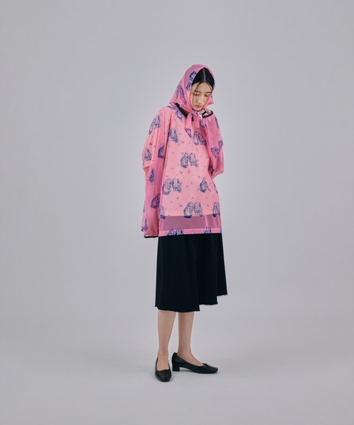 NON TOKYO(ノントーキョー)の「NON TOKYO/ノントーキョー/PRINT MESH PULLOVER & SCARFプリントメッシュプルオーバー&スカーフ(Tシャツ/カットソー・レディース・ピンク/グリーン・F)」の8枚目の写真