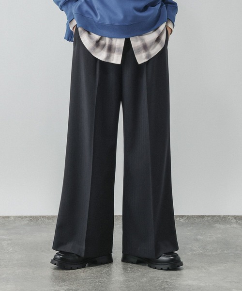 GLOBAL WORK（グローバルワーク）の「お手入れラクラクセットアップ/ワイドパンツ/1017522（その他パンツ・レディース・ブラウン/ネイビー/ベージュ系その他3/グレー・MEDIUM/SMALL/LARGE）」の4枚目の写真