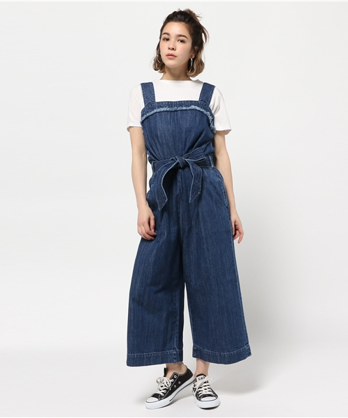 MOUSSY（マウジー）の「DENIM ROMPERS（つなぎ/オールインワン・レディース・ライトブルー/ダークブルー・2/1）」の13枚目の写真