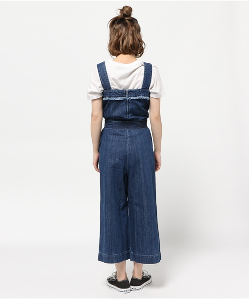 MOUSSY（マウジー）の「DENIM ROMPERS（つなぎ/オールインワン・レディース・ライトブルー/ダークブルー・2/1）」の5枚目の写真