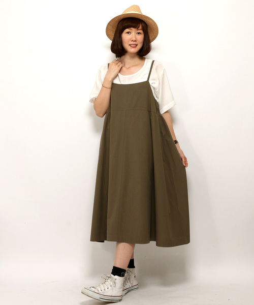 LBC（エルビーシー）の「teeブラウスキャミワンピースset      （ワンピース・レディース・オリーブ/ダークグレー/マスタード・LARGE/MEDIUM）」の3枚目の写真