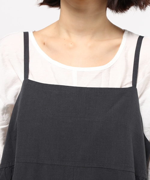 LBC（エルビーシー）の「teeブラウスキャミワンピースset      （ワンピース・レディース・オリーブ/ダークグレー/マスタード・LARGE/MEDIUM）」の4枚目の写真