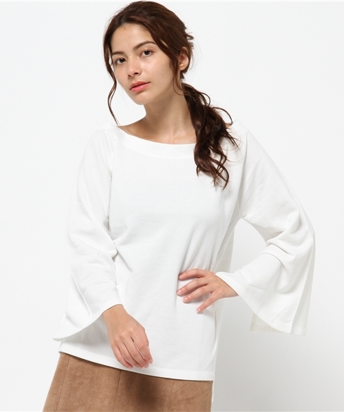 MURUA（ムルーア）の「オフショルチュニックトップス（Tシャツ/カットソー・レディース・レッド/オフホワイト/ブラック・FREE）」の11枚目の写真