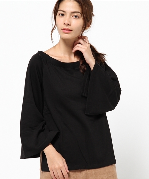 MURUA（ムルーア）の「オフショルチュニックトップス（Tシャツ/カットソー・レディース・レッド/オフホワイト/ブラック・FREE）」の12枚目の写真