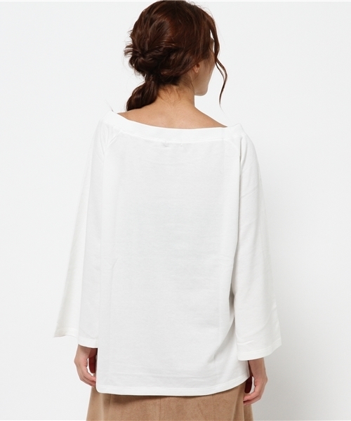 MURUA（ムルーア）の「オフショルチュニックトップス（Tシャツ/カットソー・レディース・レッド/オフホワイト/ブラック・FREE）」の6枚目の写真