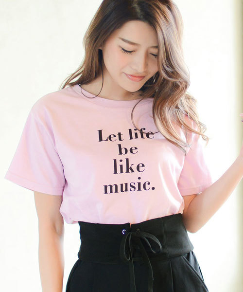 GeeRA（ジーラ）の「ベルト付Ｔシャツ（Tシャツ/カットソー・レディース・オフホワイト/ブラック系その他/ブラック/ホワイト系その他/オレンジ/ピンク・LARGE/MEDIUM）」の6枚目の写真
