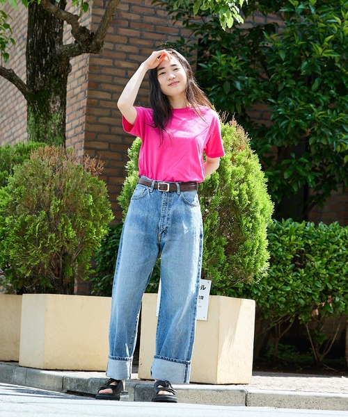 FRUIT OF THE LOOM（フルーツオブザルーム）の「FRUIT OF THE LOOM/フルーツオブザルーム 4.8oz ベーシック 半袖 無地Tシャツ 13色展開（Tシャツ/カットソー・レディース・ホワイト/レッド/ヘザーグレー/ブラック/パープル/イエロー/ピンク/ライトブルー/ネイビー/ロイヤルブルー/グリーン/オレンジ/ナチュラル・M/S/L/XL）」の21枚目の写真