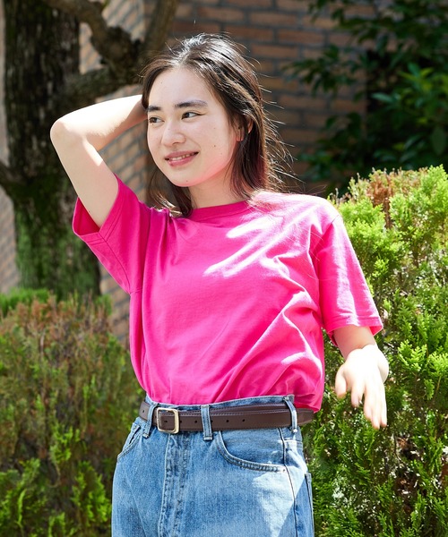 FRUIT OF THE LOOM（フルーツオブザルーム）の「FRUIT OF THE LOOM/フルーツオブザルーム 4.8oz ベーシック 半袖 無地Tシャツ 13色展開（Tシャツ/カットソー・レディース・ホワイト/レッド/ヘザーグレー/ブラック/パープル/イエロー/ピンク/ライトブルー/ネイビー/ロイヤルブルー/グリーン/オレンジ/ナチュラル・M/S/L/XL）」の20枚目の写真