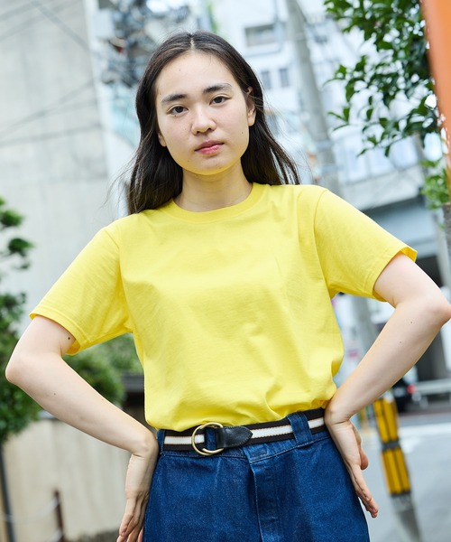 FRUIT OF THE LOOM（フルーツオブザルーム）の「FRUIT OF THE LOOM/フルーツオブザルーム 4.8oz ベーシック 半袖 無地Tシャツ 13色展開（Tシャツ/カットソー・レディース・ホワイト/レッド/ヘザーグレー/ブラック/パープル/イエロー/ピンク/ライトブルー/ネイビー/ロイヤルブルー/グリーン/オレンジ/ナチュラル・M/S/L/XL）」の16枚目の写真