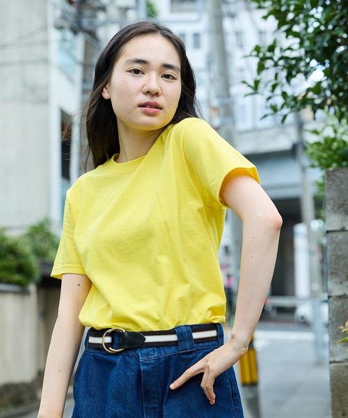 FRUIT OF THE LOOM（フルーツオブザルーム）の「FRUIT OF THE LOOM/フルーツオブザルーム 4.8oz ベーシック 半袖 無地Tシャツ 13色展開（Tシャツ/カットソー・レディース・ホワイト/レッド/ヘザーグレー/ブラック/パープル/イエロー/ピンク/ライトブルー/ネイビー/ロイヤルブルー/グリーン/オレンジ/ナチュラル・M/S/L/XL）」の17枚目の写真