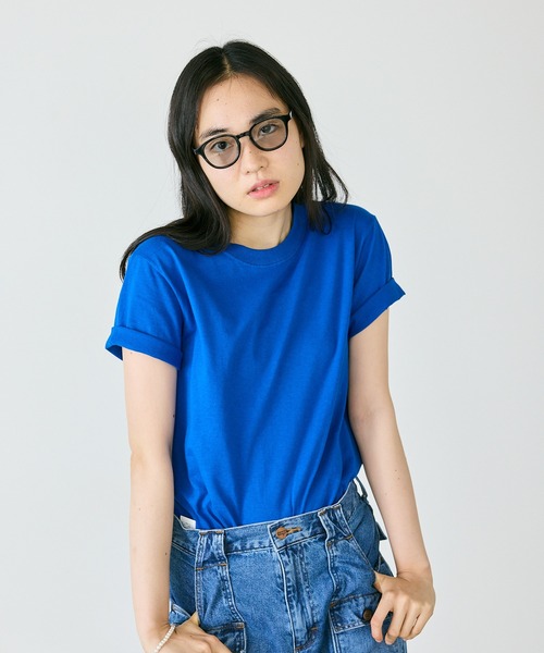 FRUIT OF THE LOOM（フルーツオブザルーム）の「FRUIT OF THE LOOM/フルーツオブザルーム 4.8oz ベーシック 半袖 無地Tシャツ 13色展開（Tシャツ/カットソー・レディース・ホワイト/レッド/ヘザーグレー/ブラック/パープル/イエロー/ピンク/ライトブルー/ネイビー/ロイヤルブルー/グリーン/オレンジ/ナチュラル・M/S/L/XL）」の14枚目の写真