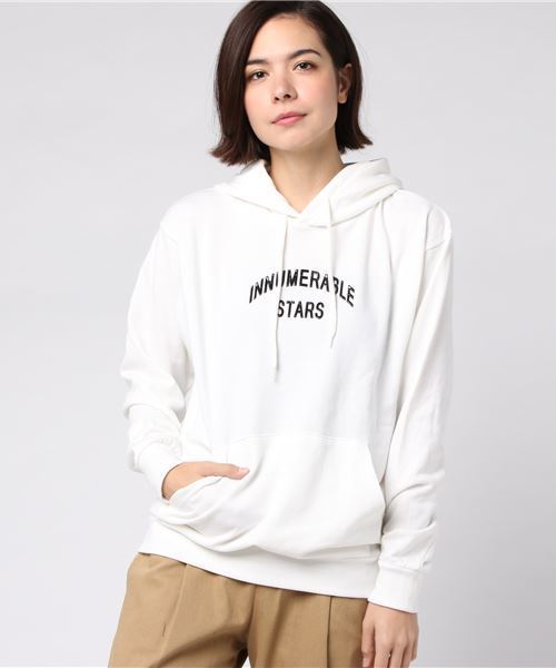 WEGO（ウィゴー）の「WEGO/メタリックロゴプリントパーカー（パーカー・レディース・ブラック/ホワイト・MEDIUM/SMALL）」の11枚目の写真