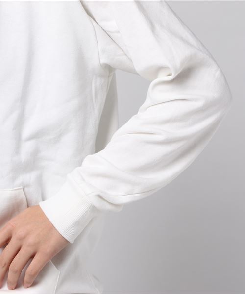 WEGO（ウィゴー）の「WEGO/メタリックロゴプリントパーカー（パーカー・レディース・ブラック/ホワイト・MEDIUM/SMALL）」の6枚目の写真