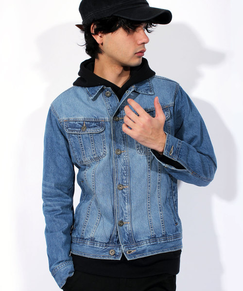 ８(eight)（エイト）の「デニムジャケット Ｇジャン ブルゾン（デニムジャケット・メンズ・ブラック/ブルー/インディゴブルー/ワンウォッシュ・MEDIUM/LARGE/X-LARGE）」の3枚目の写真