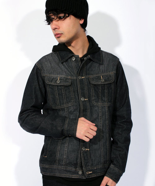 ８(eight)（エイト）の「デニムジャケット Ｇジャン ブルゾン（デニムジャケット・メンズ・ブラック/ブルー/インディゴブルー/ワンウォッシュ・MEDIUM/LARGE/X-LARGE）」の2枚目の写真