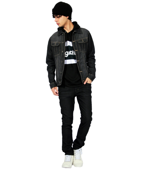 ８(eight)（エイト）の「デニムジャケット Ｇジャン ブルゾン（デニムジャケット・メンズ・ブラック/ブルー/インディゴブルー/ワンウォッシュ・MEDIUM/LARGE/X-LARGE）」の5枚目の写真