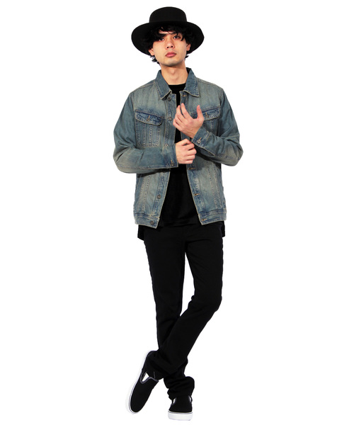 ８(eight)（エイト）の「デニムジャケット Ｇジャン ブルゾン（デニムジャケット・メンズ・ブラック/ブルー/インディゴブルー/ワンウォッシュ・MEDIUM/LARGE/X-LARGE）」の6枚目の写真