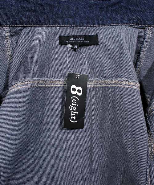 ８(eight)（エイト）の「デニムジャケット Ｇジャン ブルゾン（デニムジャケット・メンズ・ブラック/ブルー/インディゴブルー/ワンウォッシュ・MEDIUM/LARGE/X-LARGE）」の12枚目の写真