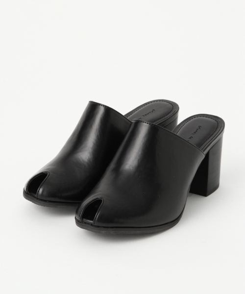 A part by(アパートバイ)の「オープントゥヒールサボ 785434(サンダル・レディース・ブラック/ベージュ・MEDIUM/LARGE)」の3枚目の写真