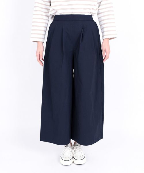 SHIPS Days（シップスデイズ）の「SHIPS Days STANDARD: コットン ストレッチ ワイドパンツ◇（その他パンツ・レディース・ベージュ/オリーブ/ネイビー・ONE SIZE）」の4枚目の写真