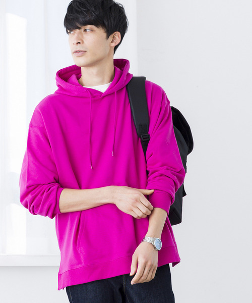 WEGO(ウィゴー)の「WEGO/ビッグシルエットカラーパーカー(パーカー・メンズ・イエロー/オレンジ/レッド/ピンク/ブラック/ベージュ/ホワイト/杢グレー/ロイヤルブルー/ライトパープル/ピンク系その他/グリーン系その他・MEDIUM/SMALL/LARGE)」の10枚目の写真