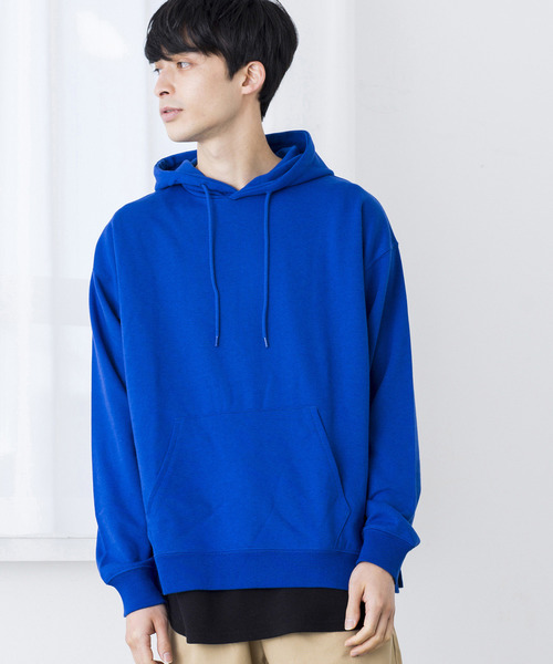 WEGO(ウィゴー)の「WEGO/ビッグシルエットカラーパーカー(パーカー・メンズ・イエロー/オレンジ/レッド/ピンク/ブラック/ベージュ/ホワイト/杢グレー/ロイヤルブルー/ライトパープル/ピンク系その他/グリーン系その他・MEDIUM/SMALL/LARGE)」の6枚目の写真