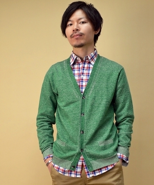 SHIPS（シップス）の「SC: フランダースリネン Vネック/カーディガン■（カーディガン/ボレロ・メンズ・グレー/グリーン/ネイビー/ライトブルー/イエロー/レッド・SMALL/MEDIUM/LARGE/X-LARGE）」の3枚目の写真