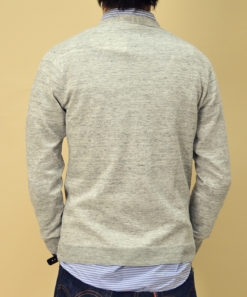 SHIPS（シップス）の「SC: フランダースリネン Vネック/カーディガン■（カーディガン/ボレロ・メンズ・グレー/グリーン/ネイビー/ライトブルー/イエロー/レッド・SMALL/MEDIUM/LARGE/X-LARGE）」の9枚目の写真