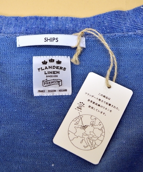 SHIPS（シップス）の「SC: フランダースリネン Vネック/カーディガン■（カーディガン/ボレロ・メンズ・グレー/グリーン/ネイビー/ライトブルー/イエロー/レッド・SMALL/MEDIUM/LARGE/X-LARGE）」の11枚目の写真