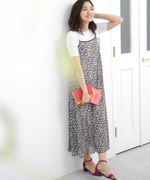 N.（N. Natural Beauty Basic） | フラワープリントプリーツマキシワンピース(ワンピース)