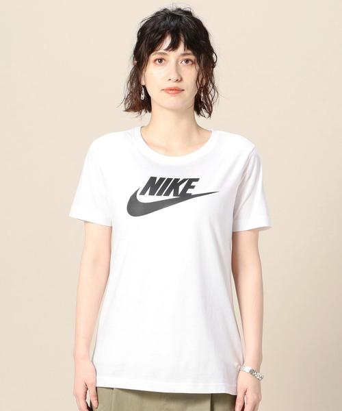 NIKE(ナイキ)の「<NIKE(ナイキ)>ロゴTシャツ(Tシャツ/カットソー・レディース・ホワイト/ブラック・MEDIUM)」の5枚目の写真