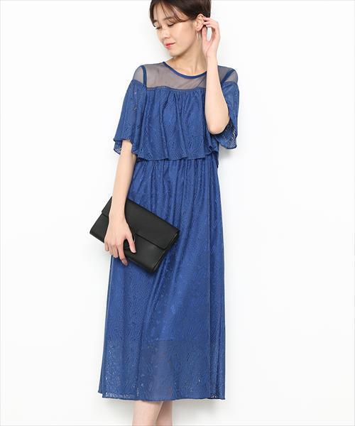 Adam Et Rope アダムエロペ の レース チュールコンビワンピース ワンピース Wear