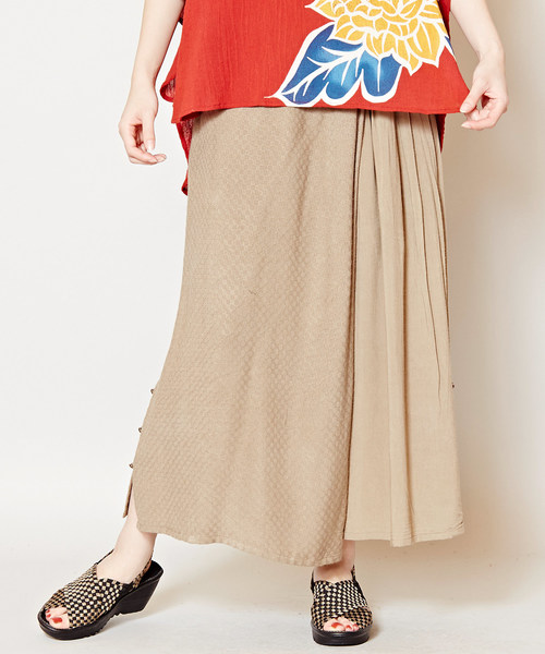 チャイハネ（チャイハネ）の「【チャイハネ】yul サイドスリットワイドパンツ（その他パンツ・レディース・ベージュ/ブラック/グリーン・FREE）」の3枚目の写真