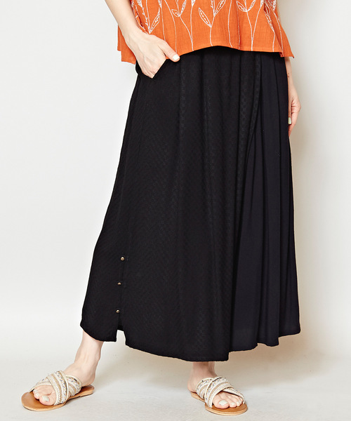 チャイハネ（チャイハネ）の「【チャイハネ】yul サイドスリットワイドパンツ（その他パンツ・レディース・ベージュ/ブラック/グリーン・FREE）」の2枚目の写真