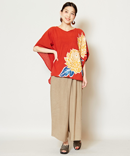 チャイハネ（チャイハネ）の「【チャイハネ】yul サイドスリットワイドパンツ（その他パンツ・レディース・ベージュ/ブラック/グリーン・FREE）」の10枚目の写真