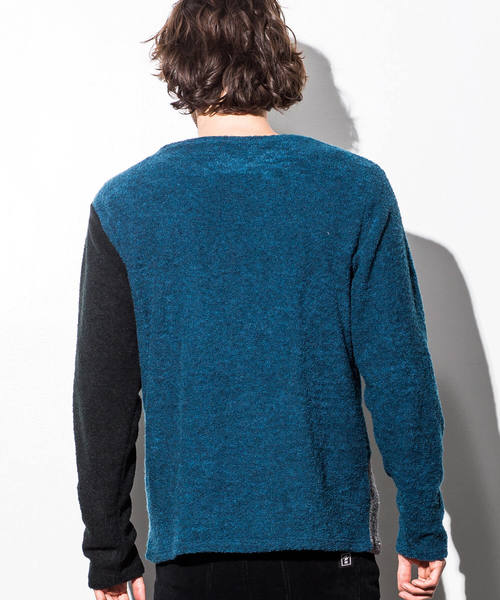 AZ by junhashimoto(エーゼイ バイ ジュンハシモト)の「AZ by junhashimoto(エーゼイ バイ ジュンハシモト)Tシャツ付ブロッキングカラーニット(ニット/セーター・メンズ・ブラック/ベージュ/グリーン・SMALL/MEDIUM/LARGE/X-LARGE)」の6枚目の写真