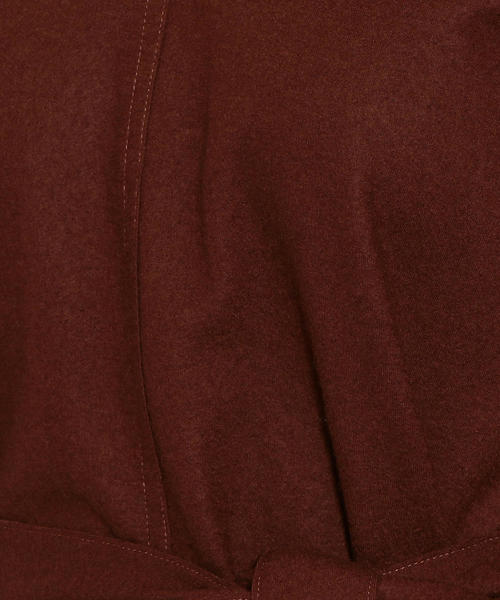 green label relaxing（グリーンレーベルリラクシング）の「KFC  アッシュクW ベルテッド Vネック ワンピース（ワンピース・レディース・ブラウン/ブラック・FREE）」の5枚目の写真