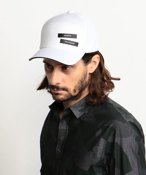 ARMANI EXCHANGE(アルマーニエクスチェンジ)の「【A|Xアルマーニ エクスチェンジ】バイカラ―ロゴ ベースボールキャップ(キャップ・メンズ・ホワイト/ブラック/ブラウン・FREE)」の1枚目の写真