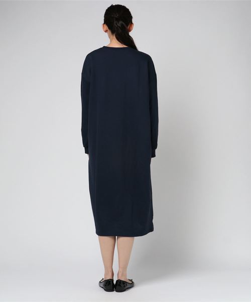 coca(coca)(コカ)の「ポケット付きスウェットワンピース(ワンピース・レディース・カーキ/ネイビー/ピンク/ブラック/ホワイト/マスタード/ブラウン/パープル・ONE SIZE)」の10枚目の写真