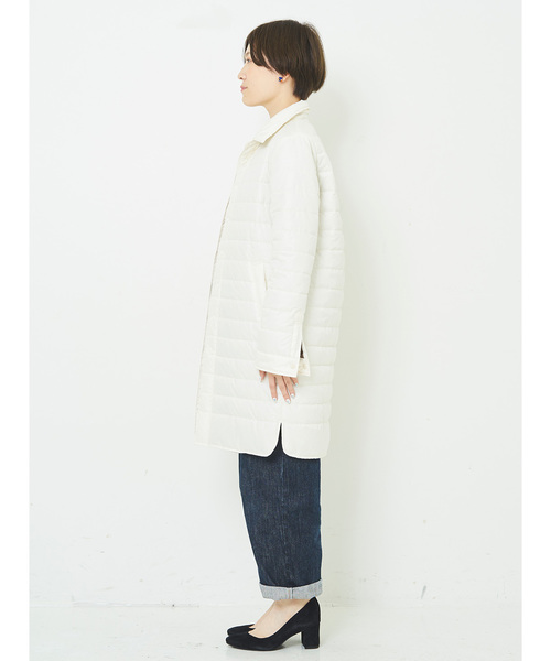 IEDIT(イディット)の「THREE FIFTY STANDARD軽くてあたたかい中わた入りキルトロングシャツ/キルティングコート(その他アウター・レディース・チャコールグレー/アイボリー・SMALL/MEDIUM/LARGE/X-LARGE)」の10枚目の写真