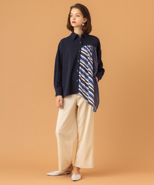 UNITED TOKYO（ユナイテッドトウキョウ）の「スカーフパターンヘムブラウス（シャツ/ブラウス・レディース・ネイビー/オレンジ・1）」の19枚目の写真